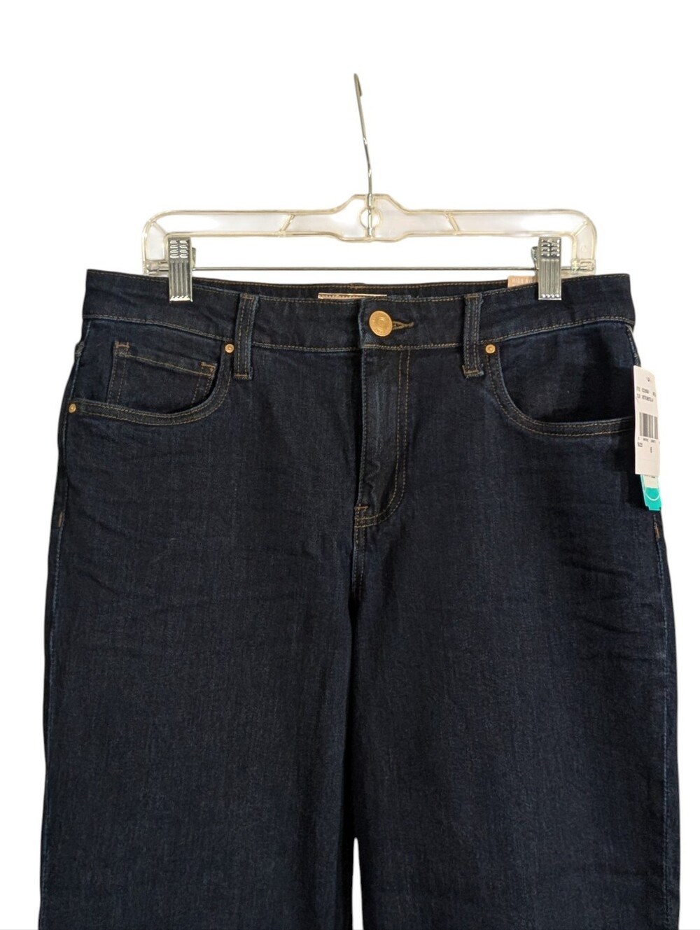 KUT From The Kloth Reese High Rise Crop Straight Leg Jeans NWT Dark Wash Size 6 - Picture 3 of 12